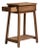 1910-1919 France Warm Honey Oak Slender Oak Pedestal Side Table For Sale