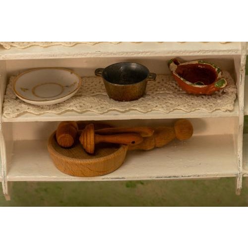 Vintage German Miniature Dollhouse Kitchen Interior with Accessories, 1930s For Sale - Image 16 of 18