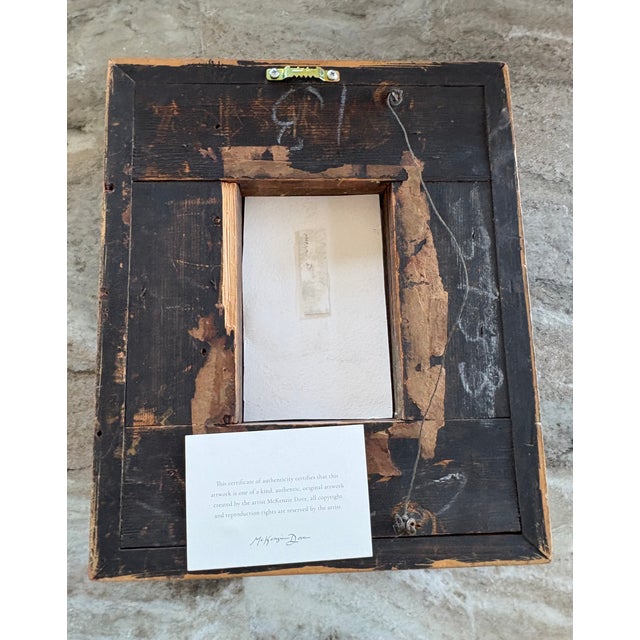 2020s Contemporary McKenzie Dove Abstract Painting in Vintage Frame For Sale - Image 5 of 8