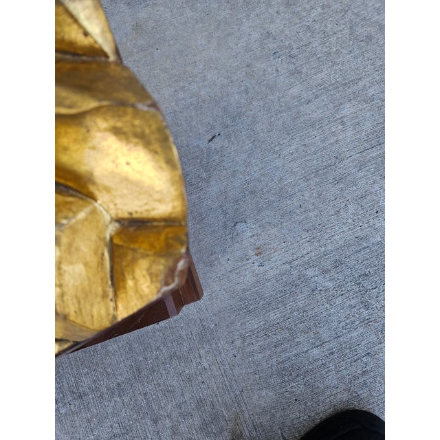 Stunning Large Mid Century Neoclassical Carved Wood Head Signed Macias Mexican Artist For Sale - Image 9 of 12