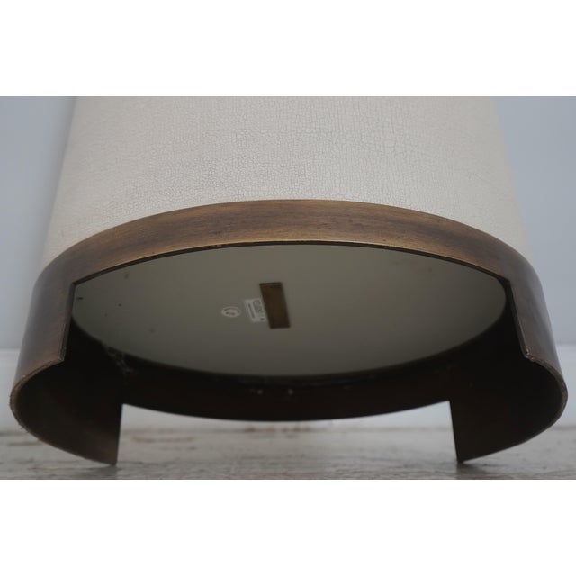 Studio a Modern Textured Canvas Mirror Top Pedestal For Sale - Image 9 of 10
