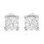 Contemporary 10K White Gold 3/4 Cttw Invisible Set Princess-Cut Diamond Composite Square Stud Earrings (H-I Color, SI2-I1 Clarity) - 2 Pieces For Sale - Image 3 of 6