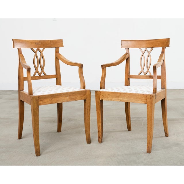 19th Century Pair of 19th Century Country French Provincial Fruitwood Armchairs For Sale - Image 5 of 18