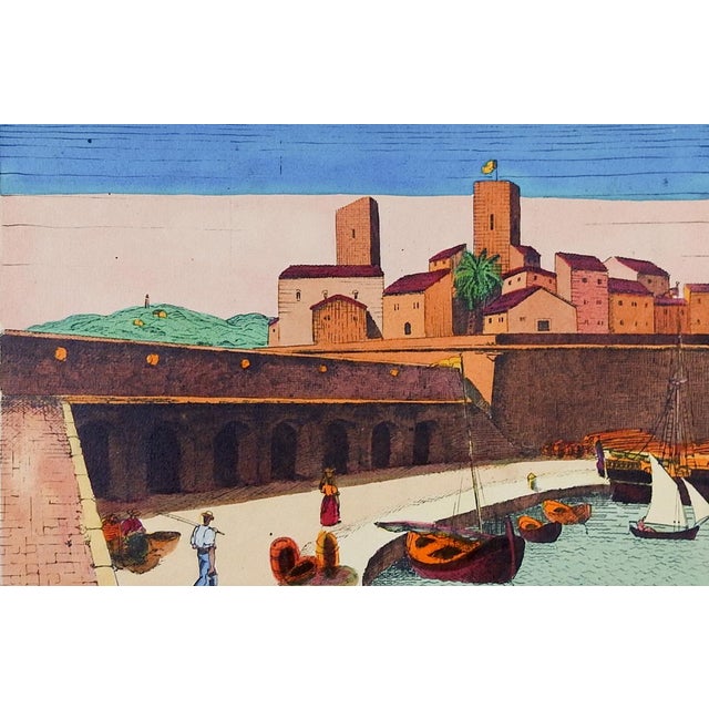 Rustic European Vintage Portfolio Vues De Provence France Serigraphs - Set of 7 For Sale - Image 3 of 11