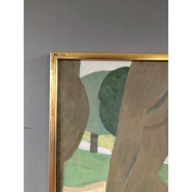 1977 Vintage 'Modernist Forest' Original Landscape Oil Painting by Swedish Artist Ture Fabiansson (1910-1994), Framed For Sale - Image 6 of 11