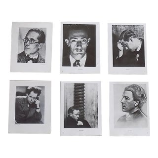 Vintage Man Ray 20th C. Photographic Prints of World Famous Giants of Literature and Art - Set of 6 For Sale