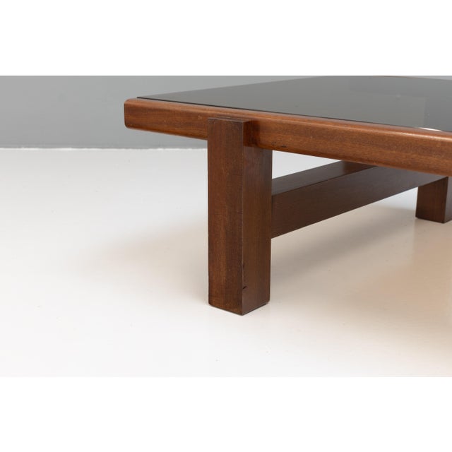 Brown Mid-Century Brutalist Coffee Table, 1970s For Sale - Image 8 of 9