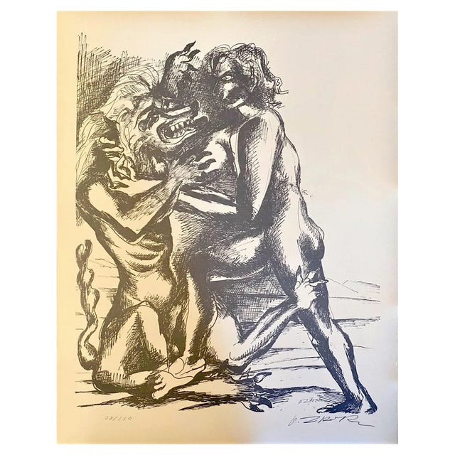 Ossip Zadkine, The Labors of Hercules, Fight Against the Nemean Lion, Lithograph For Sale