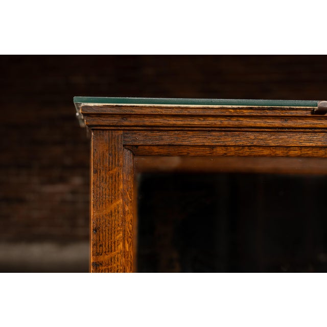 Antique Quartersawn Oak "Peerless" Display Case by Jac. Lederer For Sale - Image 14 of 18