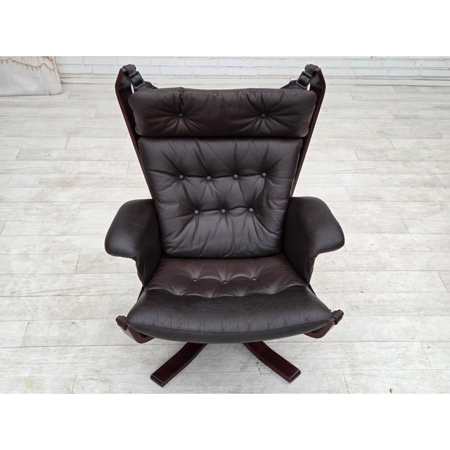 Brown Norwegian Falcon Lounge Chair by Sigurd Ressel for Vatne Møbler, 1970s For Sale - Image 8 of 18