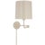 Barbara Barry for Visual Comfort Signature Go Lightly Swing Arm Wall Light in China White with China White Shade For Sale