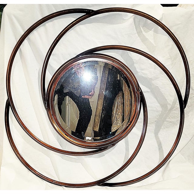 Modern Metal Beveled Wall Mirror For Sale - Image 4 of 6