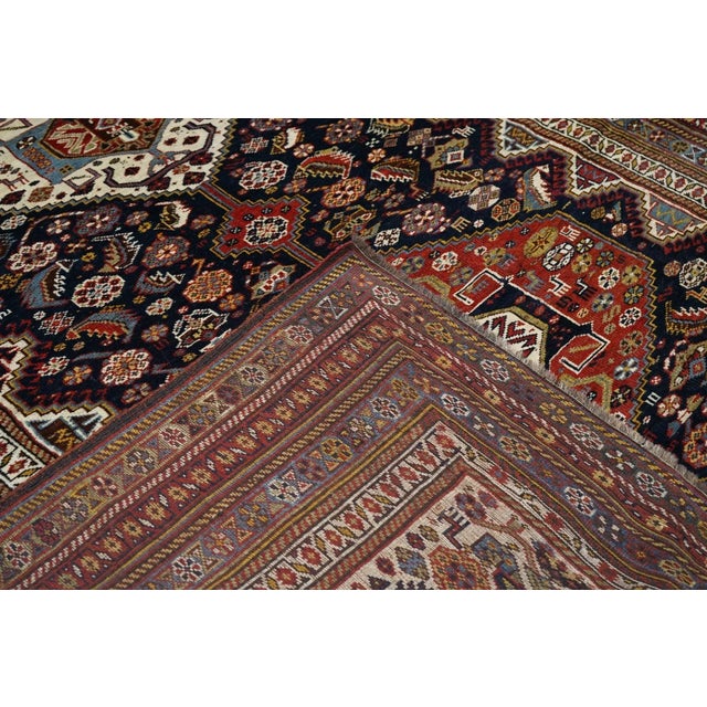 Tribal Antique Khamseh Tribal Rug 5'8'' x 9'3'' For Sale - Image 3 of 11