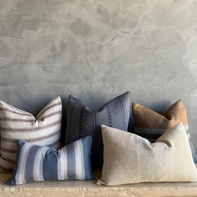 Not Yet Made - Made To Order Belgian Linen Ticking Pillow Includes Down Feather Insert For Sale - Image 5 of 5