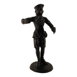 Vintage Cast Iron Colonial Gentleman Figurine For Sale