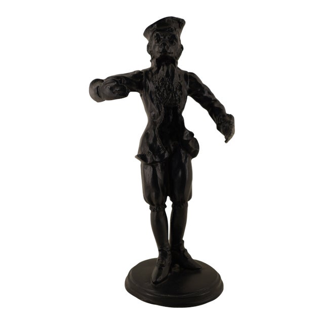 Vintage Cast Iron Colonial Gentleman Figurine For Sale