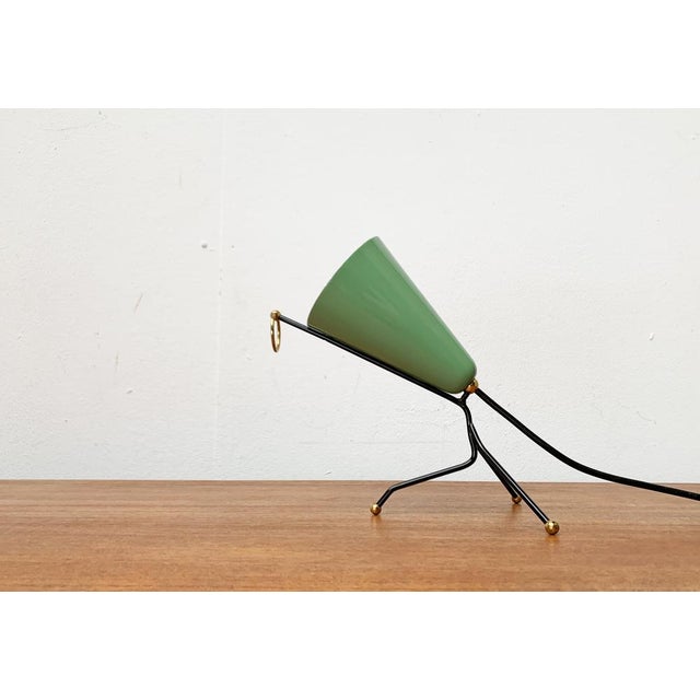 Mid-Century Modern Mid-Century Stilnovo Style Tripod Cone Table Lamp, 1960s For Sale - Image 3 of 18