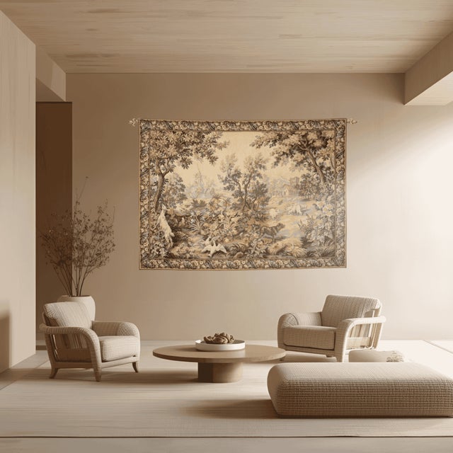 This tapestry is after a design by J. B Oudry (1686-1755), inspired by the theme of the Four Seasons. Oudry was the...