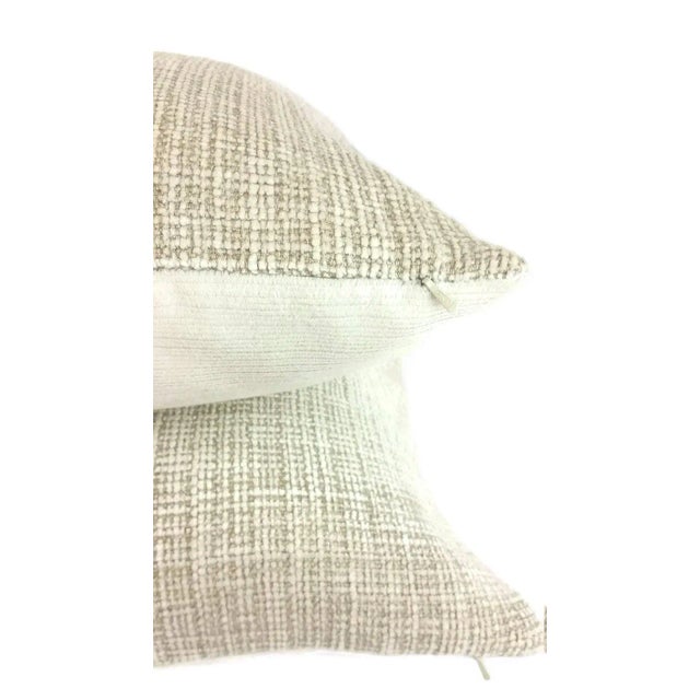 Contemporary Lee Jofa in the Color Meringue Lumbar Pillows- a Pair For Sale - Image 3 of 5
