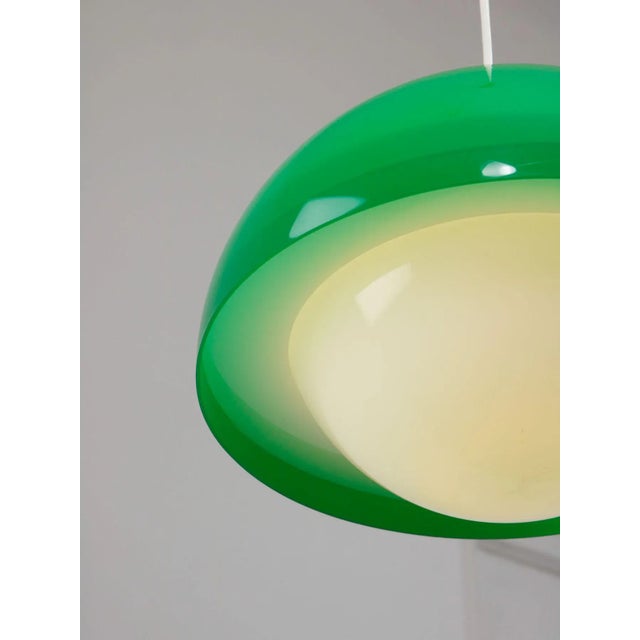 Italian Space Age Pendant in Chrome and Acrylic Glass, 1970s For Sale - Image 6 of 18