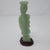 Late 20th Century Chinese Carved Jade Goddess Figure Holding a Lotus Flower on Wood Base 6" Tall For Sale - Image 4 of 10