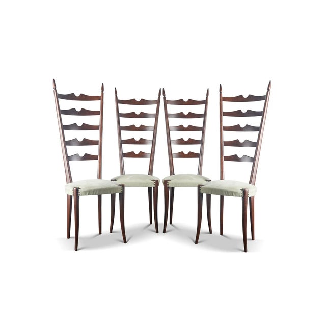1960s 1960s Set of 4 Paolo Buffa Highback Chiavari Dining Chairs For Sale - Image 5 of 11