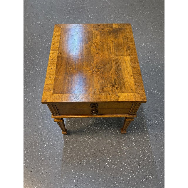 1960’s Heritage Furniture Burl Wood Nightstands (A Pair) For Sale In Baton Rouge - Image 6 of 11