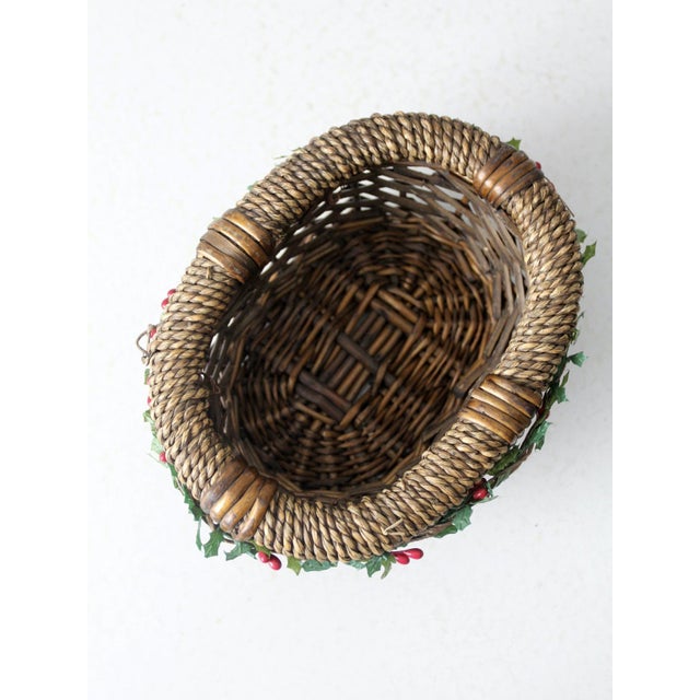 Vintage Wicker Christmas Basket Chairish