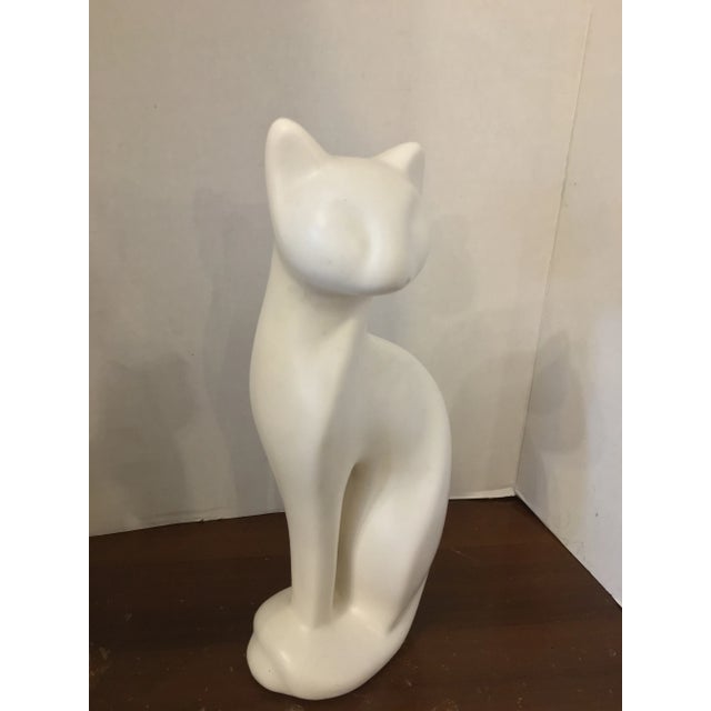 1960s Mid Century White Cat Figurine For Sale - Image 6 of 11