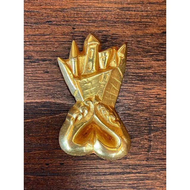 Gilt Bronze Brooch Chateau en Espagne by Line Vautrin For Sale - Image 10 of 11