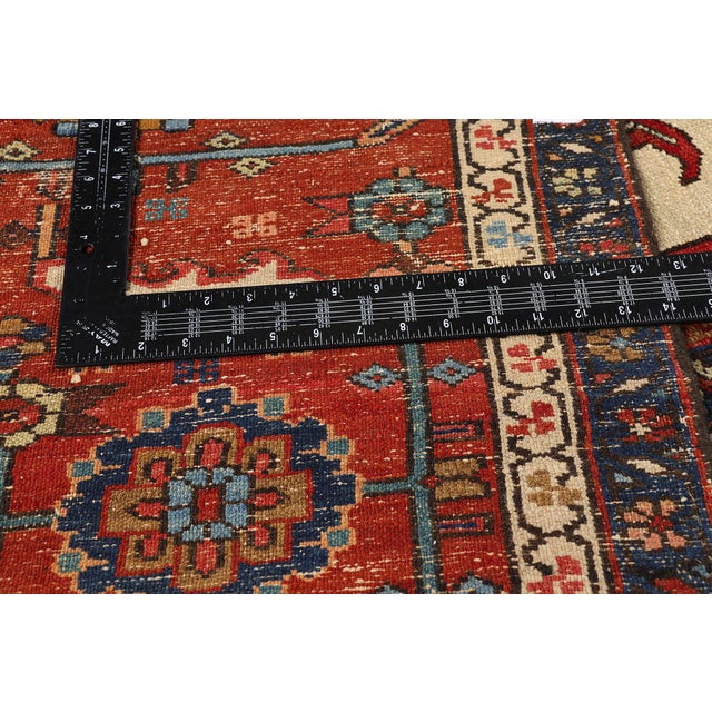 Textile Late 19th Century Persian Serapi Rug, 11'10 X 18'04 For Sale - Image 7 of 10