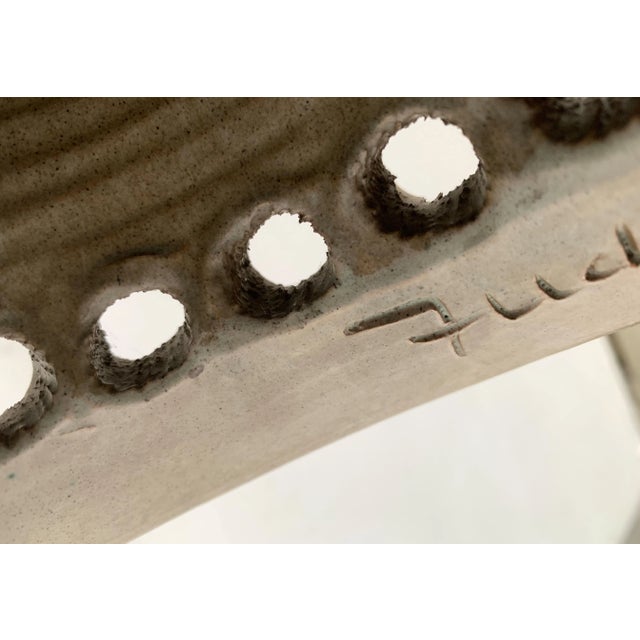 Beige Mid-Century Danish Brutalist Ceramic Pendant from Judi Kunst For Sale - Image 8 of 18