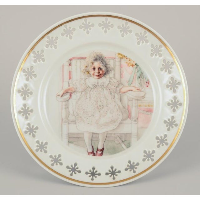 Porcelain Plates with Motifs from Carl Larssons Paintings from Bing & Grøndahl, 1960s, Set of 6 For Sale - Image 4 of 9