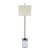 Currey & Company Modern Antique Brass and White Marble Thompson Table Lamp For Sale