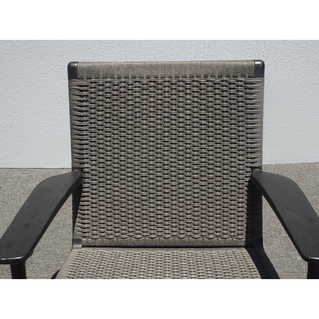 2000 - 2009 Black & Gray Woven Lounge Chair by Carl Hansen & Son Ch25 Modern For Sale - Image 5 of 15