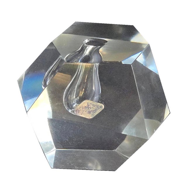 Transparent Vintage Iittala Faceted Crystal Orchid Bud Vase Designed by Timo Sarpaneva For Sale - Image 8 of 13