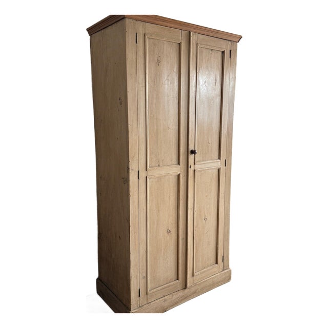 Antique English Pine Larder Cabinet For Sale