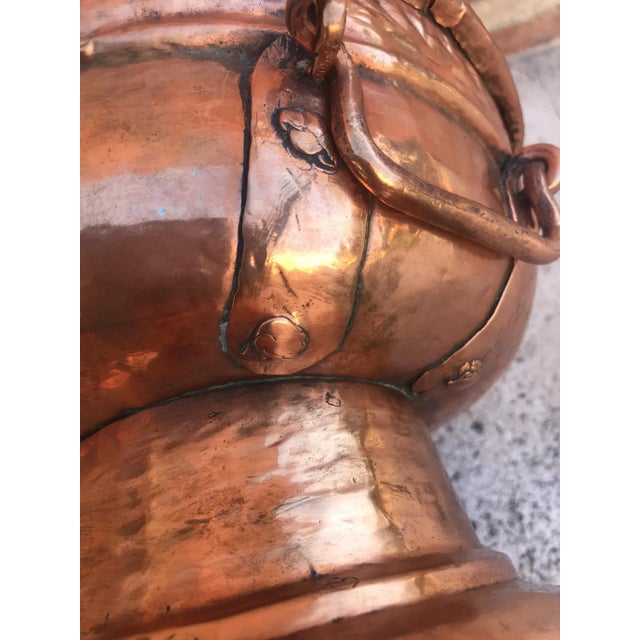 Vintage Copper Flower Pot For Sale - Image 11 of 12