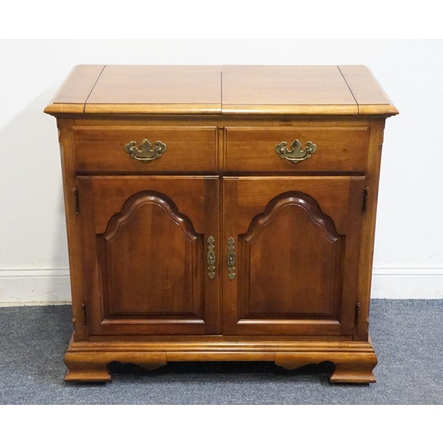 Traditional Stanley Furniture Solid Cherry Traditional Style 55" Flip Top Server Buffet For Sale - Image 3 of 18