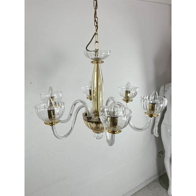 1980s Vintage Murano Glass Chandelier, 1980s For Sale - Image 5 of 15