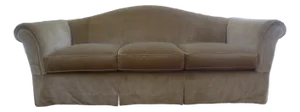 Custom Camel Back Sofa in New Silk Velvet by Jj Custom