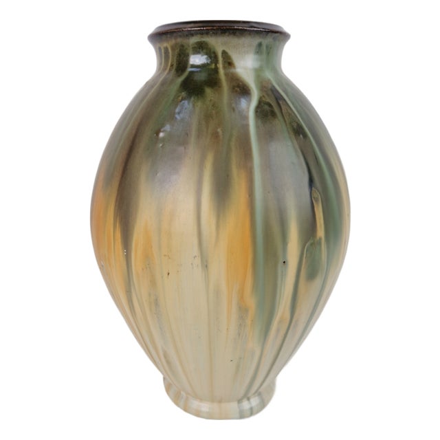 Glazed Stoneware Vase by Grégoire Lebon, Belgium, 1940s For Sale