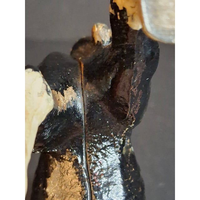 Antique Vindex Toys Cast Iron Boston Terrier Still Bank 1931 Dog Coin Penny Bank For Sale - Image 12 of 15