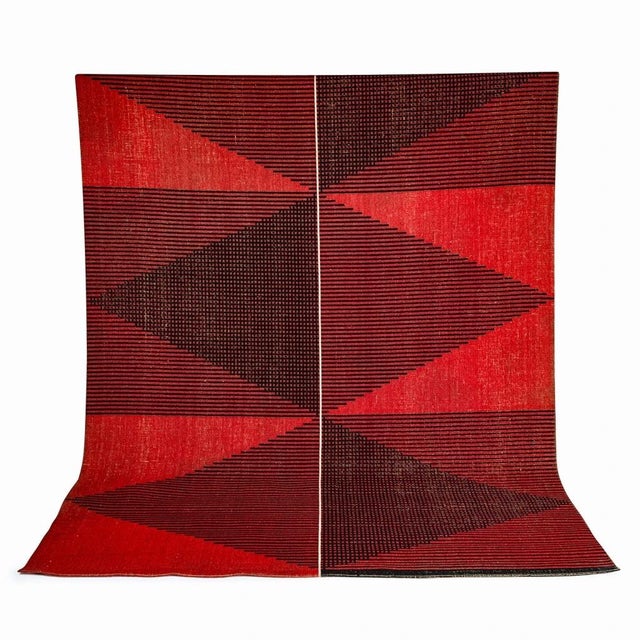 Woven Rug in the style of Antonín Kybal, 1960s For Sale - Image 9 of 9