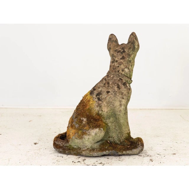 Concrete Shepherd Dog Garden Ornament, English Mid 20th Century For Sale - Image 4 of 7