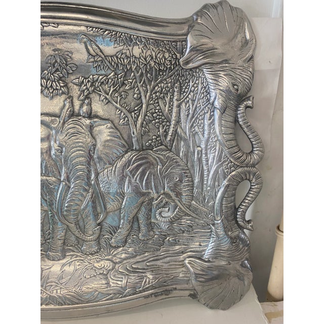 1980s Large Elephant Tray by Arthur Court For Sale In Miami - Image 6 of 11