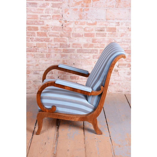 Biedermeier Armchairs in Oak, Spruce and Walnut, Austria, 1830s, Set of 3 For Sale - Image 9 of 13