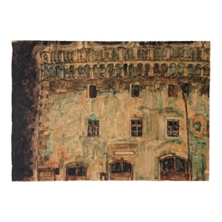 Egon Schiele Lithograph 14 Krumau Town 1968 For Sale