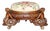 Anitque Victorian Carved Ottoman, 1840s For Sale