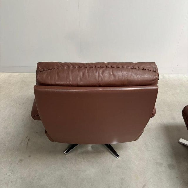 Set of DS31 Lounge Chair with Ottoman from de Sede, Switzerland, 1970s For Sale - Image 10 of 14
